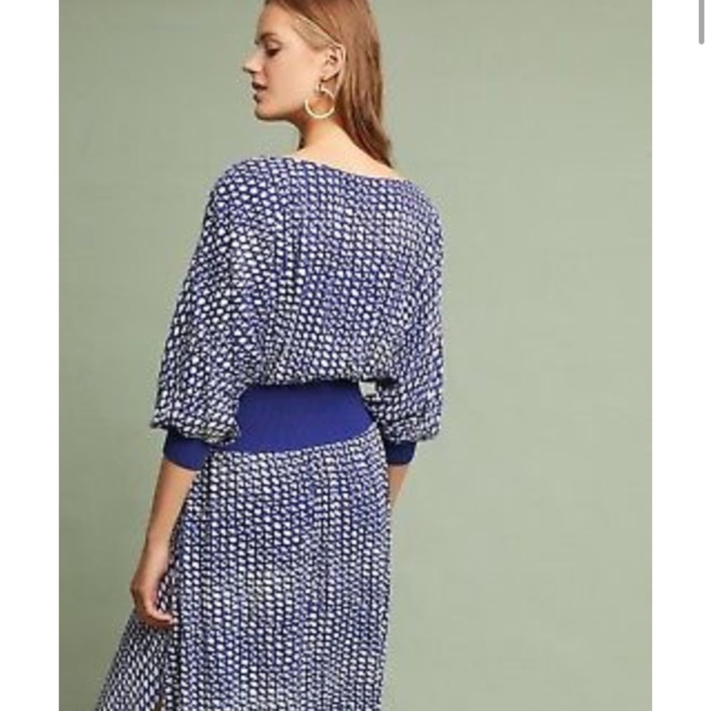 NWT Maeve Gemma royal blue print dress